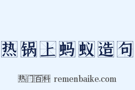 热锅上蚂蚁造句是什么意思的图片